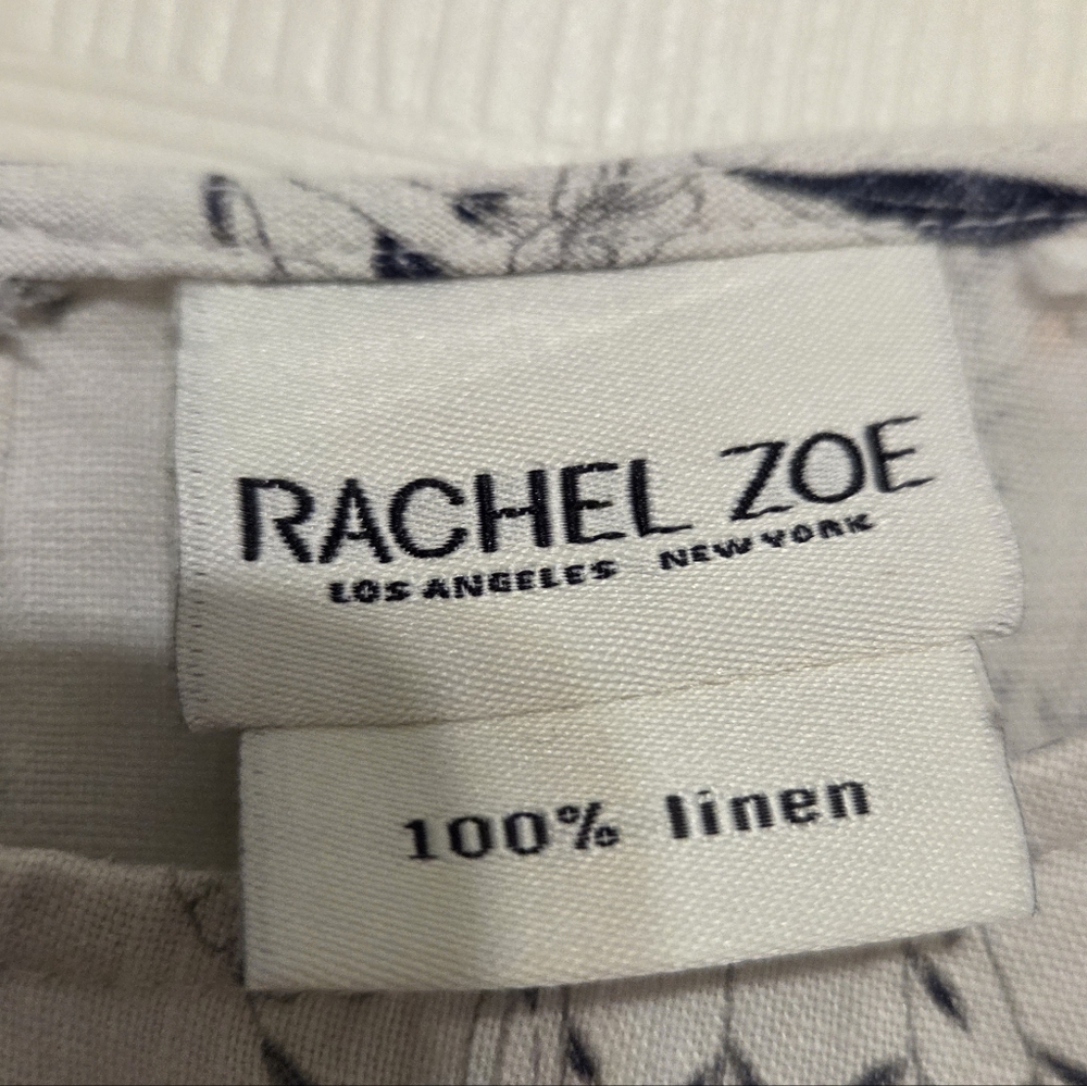 Rachel Zoe 100% Linen Floral  A Line Sleeveless Dress. Size XL - Picture 8 of 11